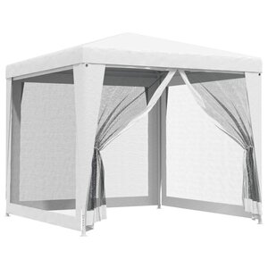 vidaXL Tente de réception 4 parois latérales en maille 2 5x2 5 m Blanc