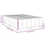 vidaXL Sommier à lattes de lit avec matelas Gris clair 140x200cm Tissu