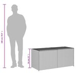 vidaXL Boîte de rangement de jardin mélange beige 283L résine tressée
