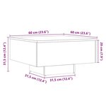 vidaXL Table basse vieux bois 60x60x31 5 cm bois d'ingénierie