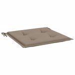 vidaXL Coussins de chaise jardin lot de 6 taupe 50x50x4cm tissu oxford