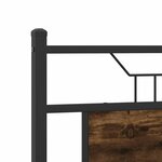 vidaXL Cadre de lit sans matelas chêne fumé 150x200 cm bois ingénierie