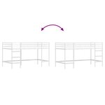 vidaXL Lit mezzanine pour enfants Blanc 79 5 x 200 cm Acier