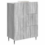 vidaXL Buffet Sonoma gris 66 x 34 5 x 91 5 cm Bois d'ingénierie
