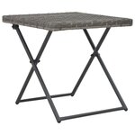vidaXL Salon de jardin pliable 3 Pièces Résine tressée Gris
