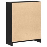 Bibliothèque vidaXL Noire 60x24x76 cm en bois d'ingénierie