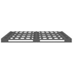 vidaXL Lit de palette gris 200x200 cm bois de pin massif