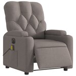 vidaXL Fauteuil de massage inclinable électrique Taupe Tissu