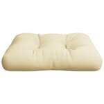 vidaXL Coussin de palette crème 60x61 5x10 cm tissu