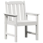 vidaXL Chaise de jardin. 2 Pièces Blanc 65 5 x 59 x 88cm Plastique