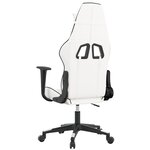 vidaXL Chaise de jeu Blanc et noir Similicuir