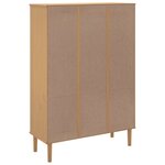 vidaXL Bibliothèque SENJA aspect de rotin marron bois massif de pin