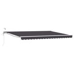vidaXL Auvent rétractable électrique Anthracite et blanc 4 5 × 3 m
