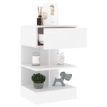 vidaXL Tables de chevet 2 Pièces Blanc 40x35x65 cm Bois d’ingénierie