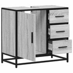 vidaXL Armoire de lavabo de salle de bain sonoma gris 65x33x60 cm
