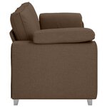 vidaXL Canapé avec coussin Marron 219 x 77 x 82 cm tissu