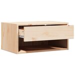 vidaXL Table de Nuit Murale avec tiroir Montage mural Marron 50 x 32 5 x 24 cm