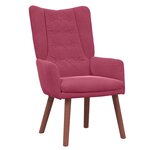 vidaXL Fauteuil relaxant Rouge bordeaux 63 x 67 x 94 cm Velours