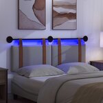 vidaXL Tête de lit suspendue Avec lumière LED Gris clair PU antique