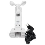 Auvent rétractable automatique vidaXL avec LED Noir 350x250 cm