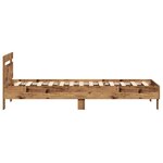 vidaXL Cadre de lit Bois Ancien 193 x 95 x 88 cm Chêne Massif