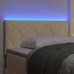 vidaXL Tête de lit avec des lumières à LED Réglable Crème 90 cm tissu