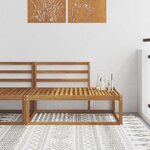 vidaXL Canapé d'extérieur extrémité Naturel 115 x 83 x 73 cm