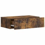 vidaXL Table d'appoint murale Chêne fumé 87 5 x 34 5 x 17 cm