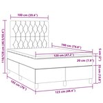 vidaXL Sommier à lattes de lit matelas et LED noir 120x190 cm tissu