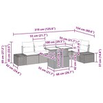 vidaXL Ensemble de canapé de jardin 7 Pièces Gris clair Poly rotin