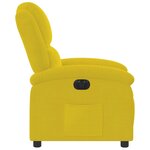 vidaXL Fauteuil inclinable électrique jaune velours