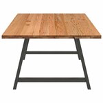 vidaXL Table à manger marron clair bois de chêne massif rectangulaire