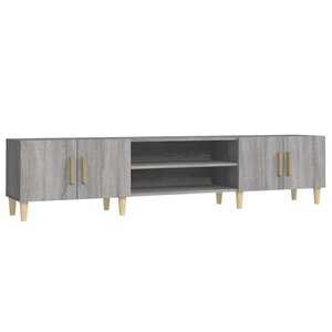 vidaXL Meuble TV sonoma gris 180x31 5x40 cm bois d'ingénierie
