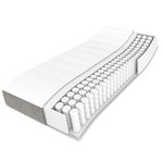 vidaXL Matelas de lit à ressorts ensachés Gris clair 90x200x20 cm