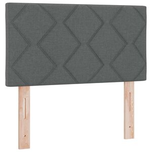 vidaXL Tête de lit avec des lumières à LED Réglable Gris 80 cm tissu