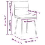 vidaXL Chaises à manger lot de 6 gris clair velours