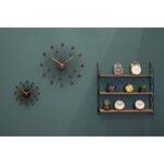 Horloge ronde en métal sunburst 50 cm