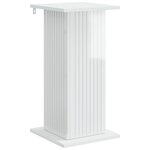 vidaXL Support de Plante Blanc brillant 30 5 x 30 x 60 5 cm