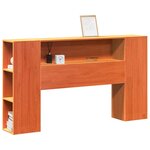 vidaXL Tête de lit avec rangement cire marron 135cm bois massif de pin