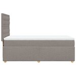 vidaXL Sommier à lattes de lit avec matelas Taupe 80x200 cm Tissu