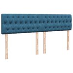 VidaXL Cadre de lit ottoman avec matelas bleu foncé 160x200 cm velours