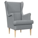 vidaXL fauteuil Gris clair tissu