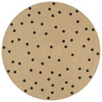 vidaXL Tapis fait à la main Jute avec imprimé à pois 90 cm