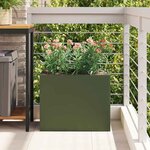 vidaXL Cache-pot de jardin Vert olive 50 x 32 x 40 cm
