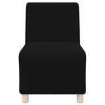 vidaXL Canapé modulaire sans accoudoirs Noir 55 cm Tissu bouclé aspect laine