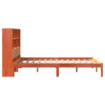 vidaXL Lit bibliothèque sans matelas cire marron 120x190cm pin massif