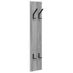vidaXL Porte-manteau mural avec stockage Sonoma gris 20 x 1.5 x 100 cm
