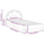 vidaXL Cadre de lit pour enfants avec tête de lit Gris clair