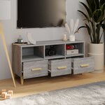 vidaXL Meuble TV Sonoma gris 102x36x50 cm Bois d'ingénierie