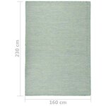 vidaXL Tapis à tissage plat d'extérieur 160x230 cm Turquoise